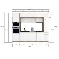 Bucatarie ZONE 300 FRONT PAL K002 / decor 8508